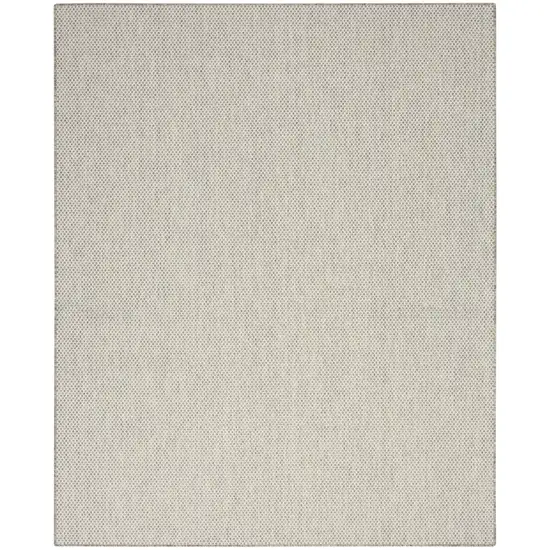 Ivory and Silver Indoor Outdoor Area Rug Photo 3
