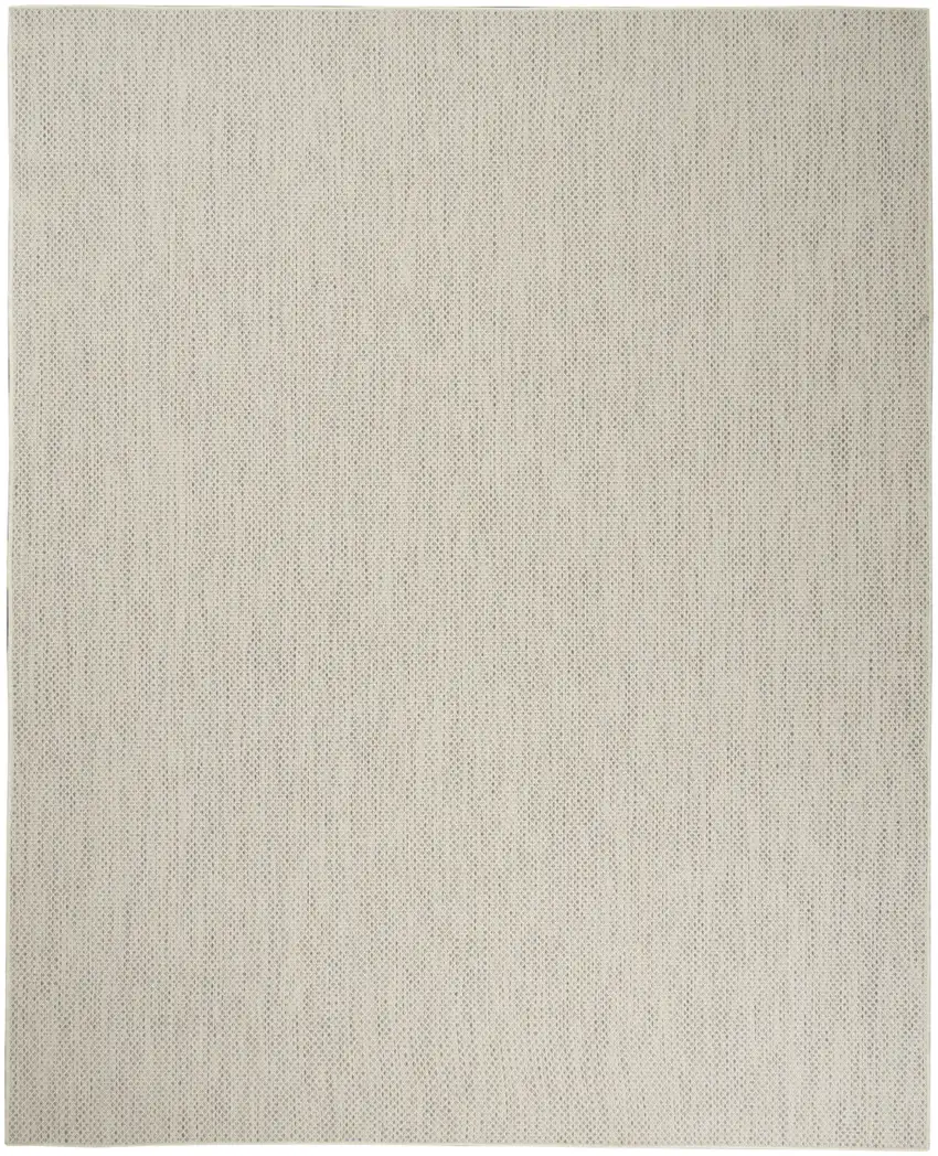 Ivory and Silver Indoor Outdoor Area Rug Photo 5