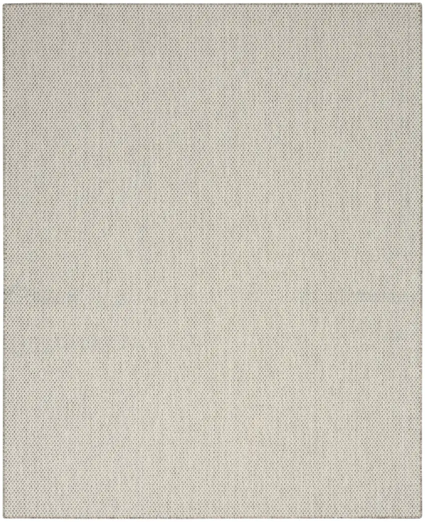 Ivory and Silver Indoor Outdoor Area Rug Photo 2