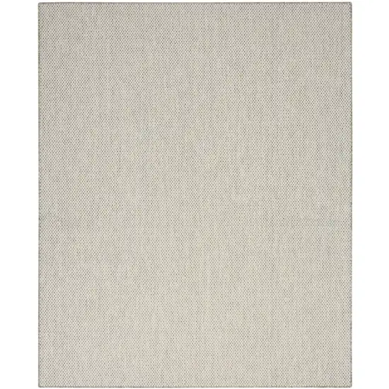 Ivory And Silver Indoor Outdoor Area Rug Photo 1