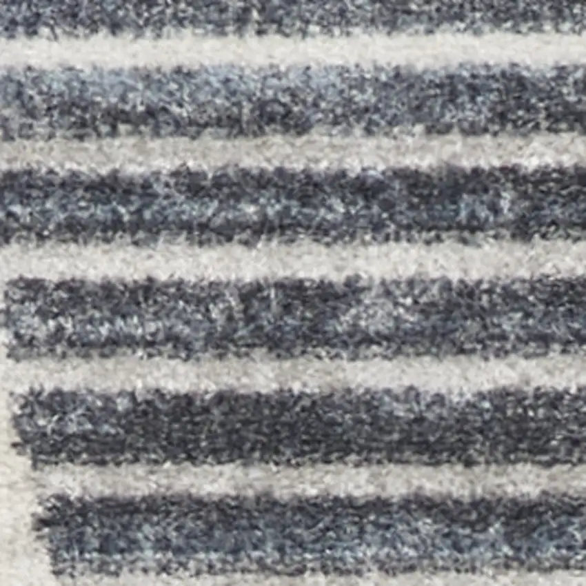 Ivory Geometric Power Loom Washable Area Rug Photo 6