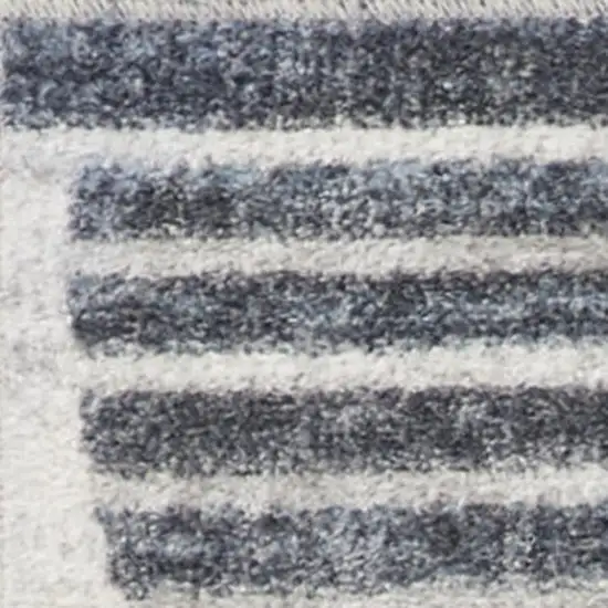 Ivory Geometric Power Loom Washable Area Rug Photo 3