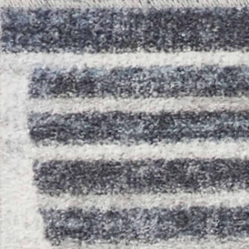 Ivory Geometric Power Loom Washable Area Rug Photo 3