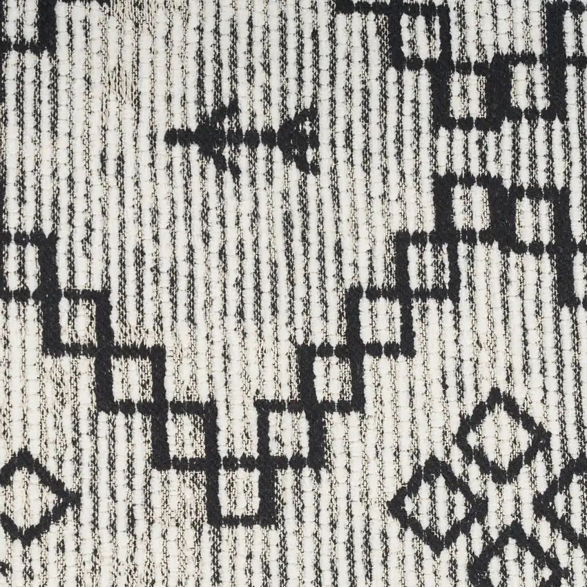 Ivory Geometric Worn Faded Area Rug Photo 8