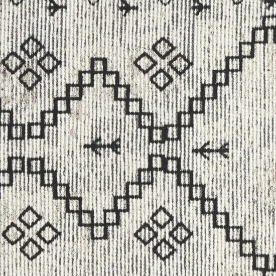 Ivory Geometric Worn Faded Area Rug Photo 2