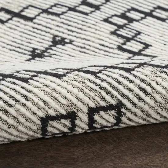 Ivory Geometric Worn Faded Area Rug Photo 9