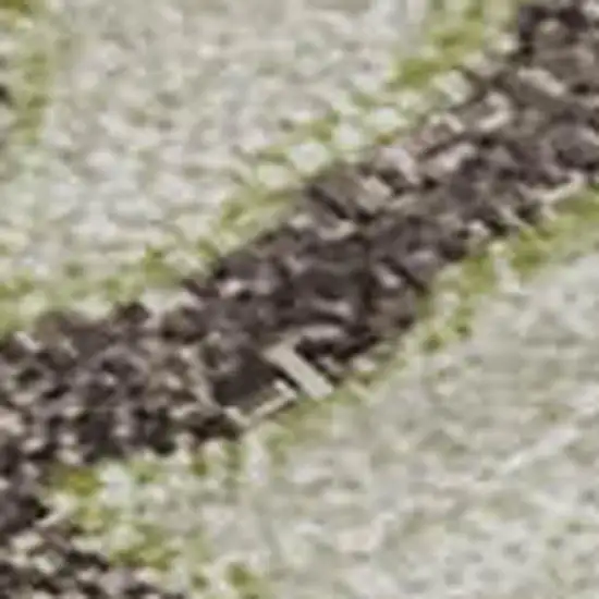 Ivory Gold And Beige Oriental Washable Area Rug With UV Protection Photo 2