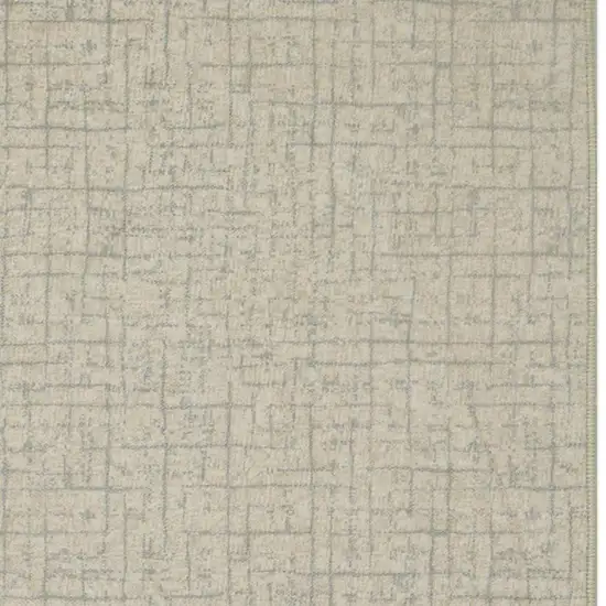 Ivory Gold And Gray Abstract Geometric Washable Area Rug Photo 9