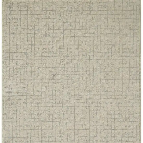 Ivory Gold And Gray Abstract Geometric Washable Area Rug Photo 4