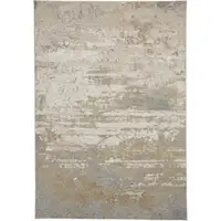 Photo of Ivory Gold And Gray Abstract Stain Resistant Area Rug