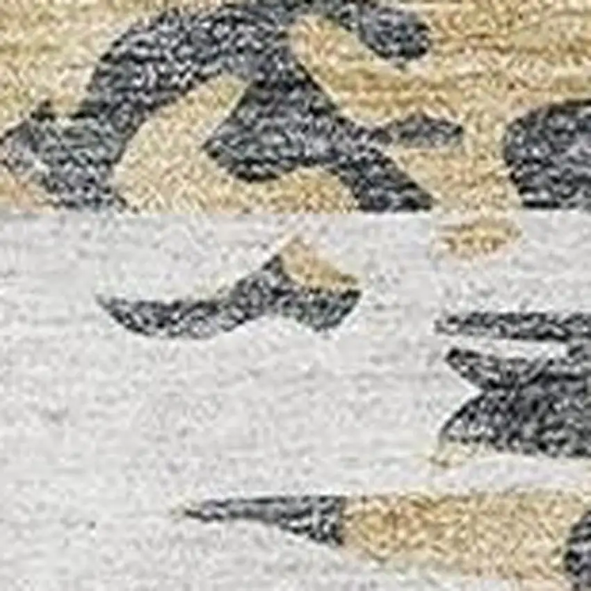 Ivory Gold And Gray Abstract Washable Area Rug With UV Protection Photo 4