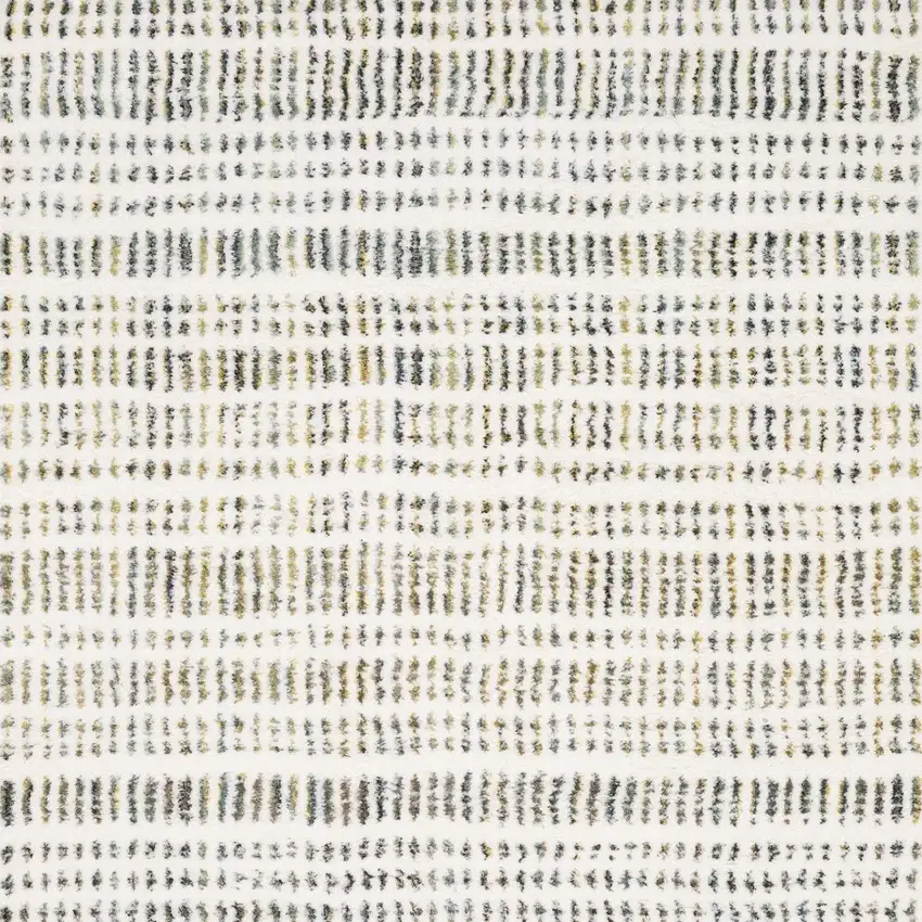 Ivory Gold And Gray Striped Area Rug Photo 7