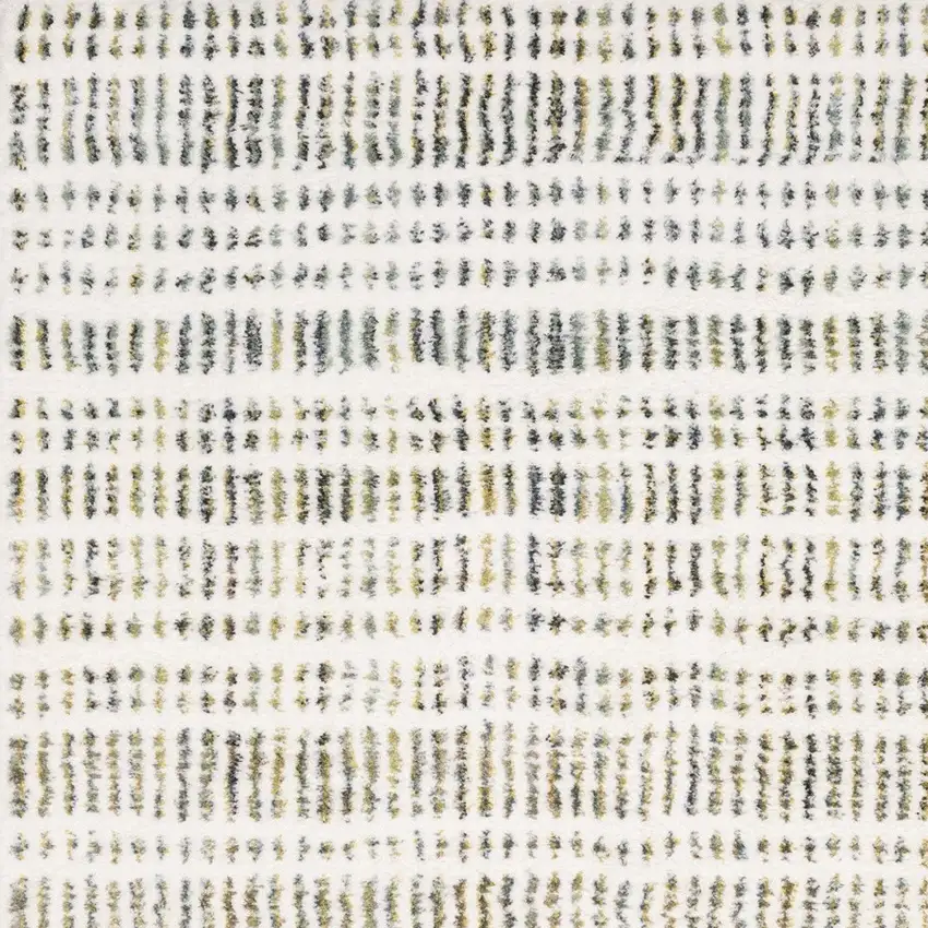 Ivory Gold And Gray Striped Area Rug Photo 6
