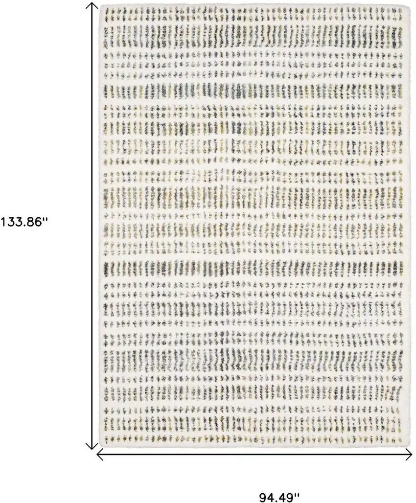 Ivory Gold And Gray Striped Area Rug Photo 3