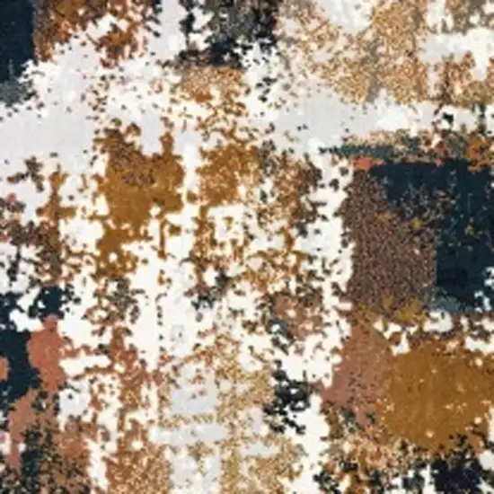 Ivory And Gray Abstract Area Rug Photo 4