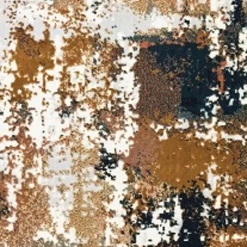 Ivory And Gray Abstract Area Rug Photo 4