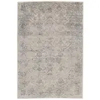 Photo of Ivory Gray And Black Abstract Stain Resistant Area Rug