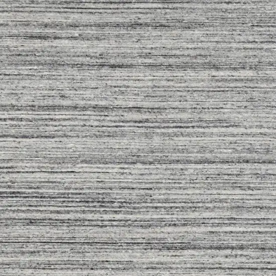 Ivory Gray And Black Wool Striped Hand Woven Area Rug Photo 5