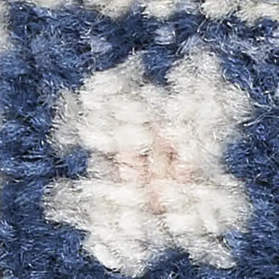 Ivory Gray And Blue Floral Area Rug Photo 2