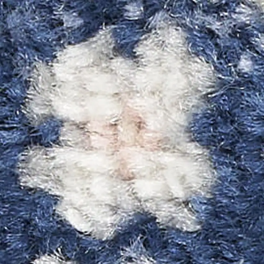 Ivory Gray And Blue Floral Area Rug Photo 3
