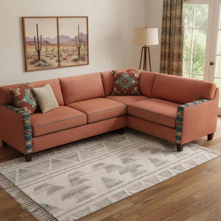 Ivory Gray And Blue Wool Geometric Dhurrie Flatweave Handmade Area Rug With Fringe Photo 1