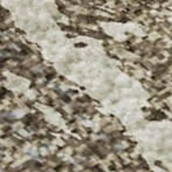 Ivory Gray And Brown Striped Washable Area Rug With UV Protection Photo 2