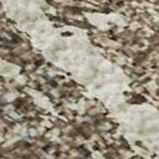 Ivory Gray And Brown Striped Washable Area Rug With UV Protection Photo 2