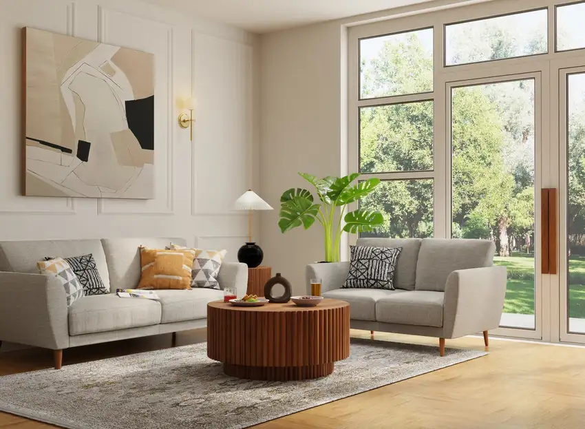 Ivory Gray And Gold Floral Area Rug With Fringe Photo 5