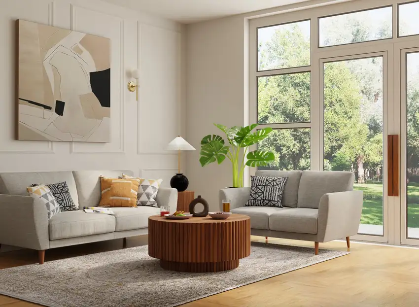 Ivory Gray And Gold Oriental Area Rug With Fringe Photo 5