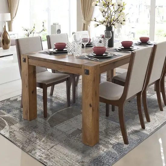 Gray And Ivory Floral Distressed Area Rug Photo 9