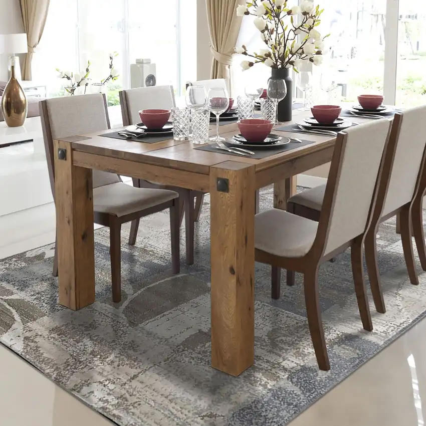 Gray And Ivory Floral Distressed Area Rug Photo 9