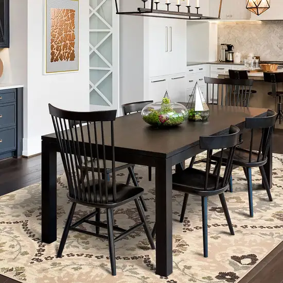 Gray And Ivory Floral Area Rug Photo 7