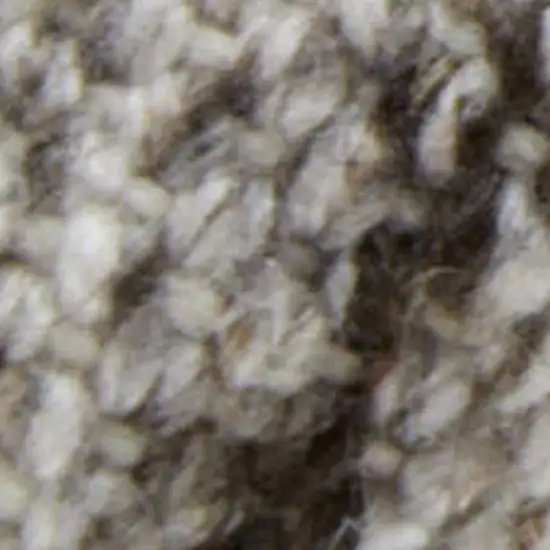 Gray And Brown Geometric Hand Woven Area Rug With Fringe Photo 3