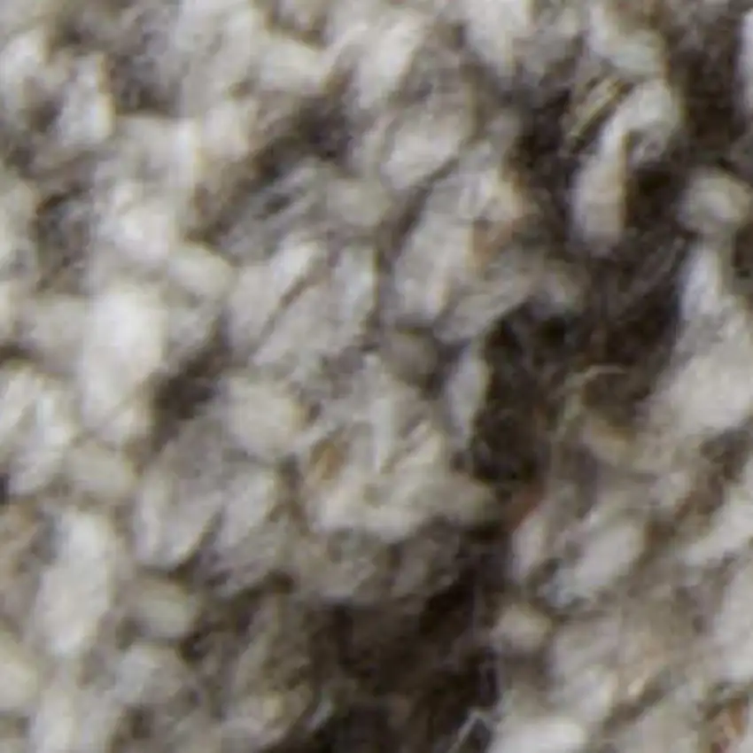 Gray And Brown Geometric Hand Woven Area Rug With Fringe Photo 3