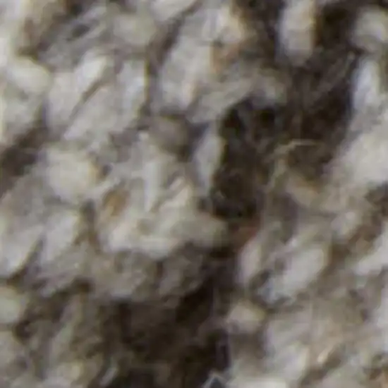 Gray And Brown Geometric Hand Woven Area Rug With Fringe Photo 2