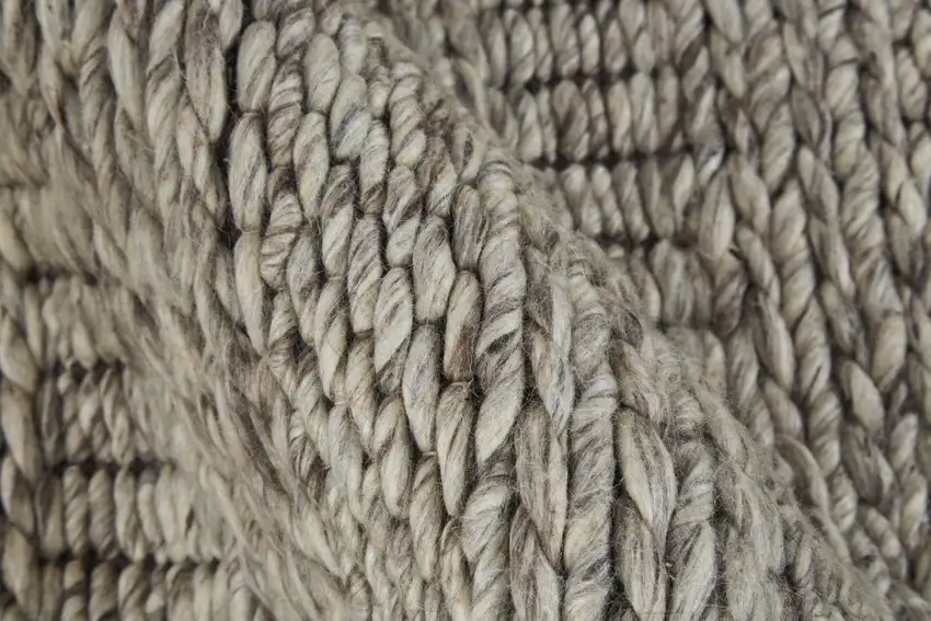 Ivory Gray And Tan Wool Hand Woven Stain Resistant Area Rug Photo 9