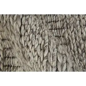 Photo of Ivory Gray And Tan Wool Hand Woven Stain Resistant Area Rug
