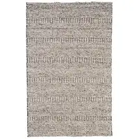 Photo of Ivory Gray And Tan Wool Hand Woven Stain Resistant Area Rug