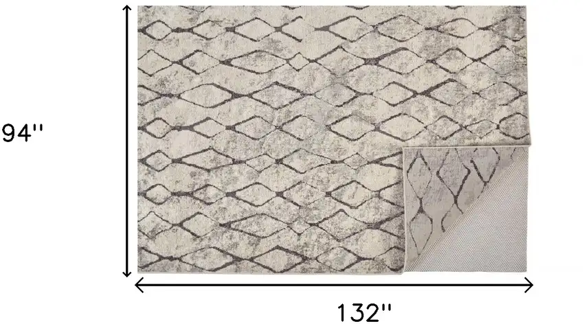 Ivory Gray And Taupe Abstract Stain Resistant Area Rug Photo 8