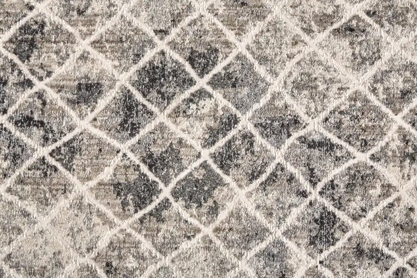Ivory Gray And Taupe Abstract Stain Resistant Area Rug Photo 7