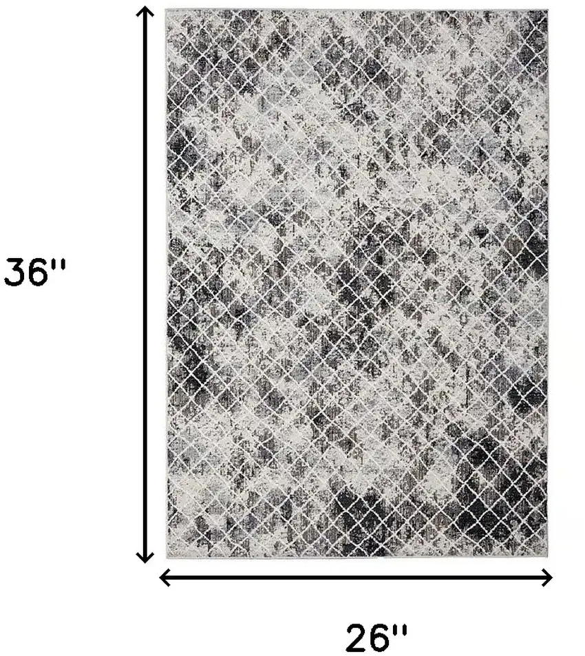 Ivory Gray And Taupe Abstract Stain Resistant Area Rug Photo 3