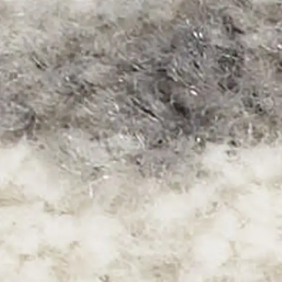 Ivory Gray and Brown Abstract Non Skid Area Rug Photo 1