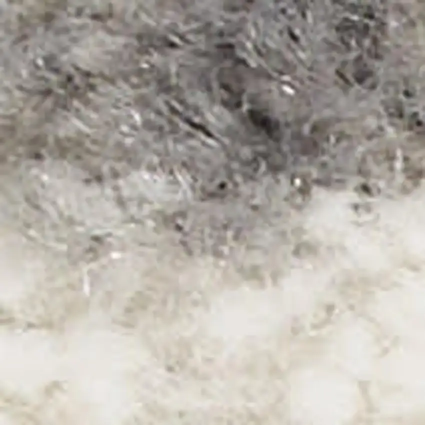 Ivory Gray and Brown Abstract Non Skid Area Rug Photo 5