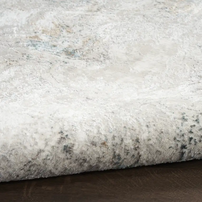 Ivory Gray and Brown Abstract Non Skid Area Rug Photo 9