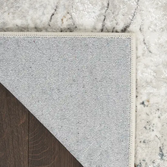 Ivory Gray and Brown Abstract Non Skid Area Rug Photo 9