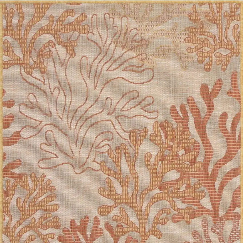 Ivory Gray and Brown Abstract Non Skid Area Rug Photo 1