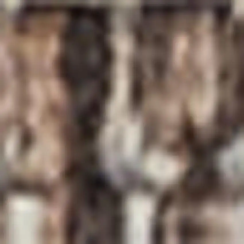 Ivory Gray and Brown Abstract Non Skid Area Rug Photo 6