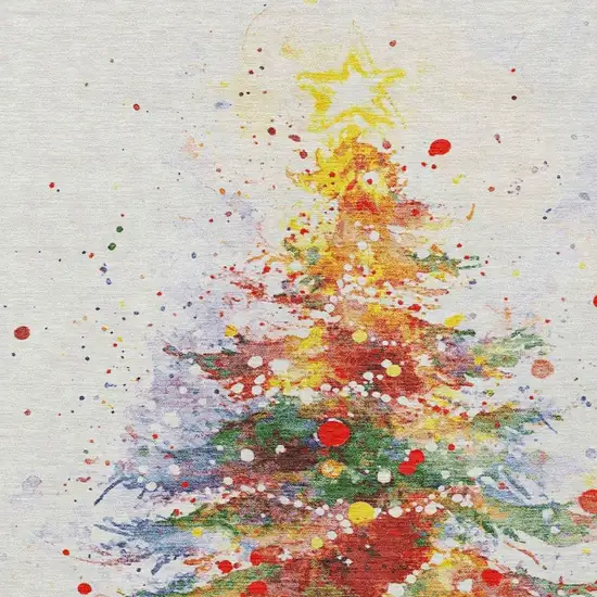 Ivory Green Purple Yellow And Blush Abstract Washable Indoor Outdoor Area Rug Photo 4