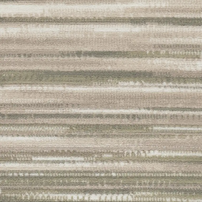 Ivory Green and Gray Striped Area Rug Photo 7