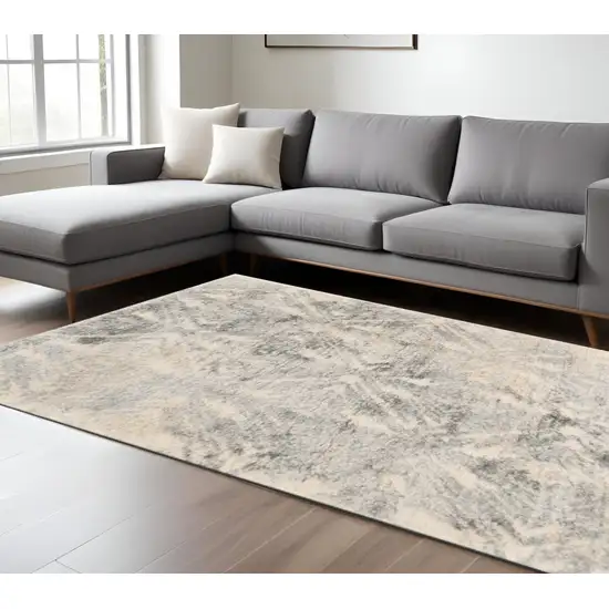 Gray And Ivory Diamond Area Rug Photo 1